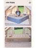 Portable Double Flocking Air Mattress with Built-in Pump for Camping