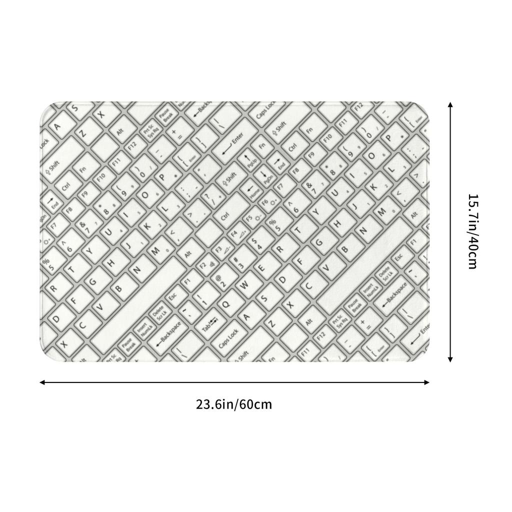 Keyboarded Gamer Front Door Floor Entrance Mat Outdoor Computer Science Hacker Programmer Bathroom Doormat Toilet Carpet Rug
