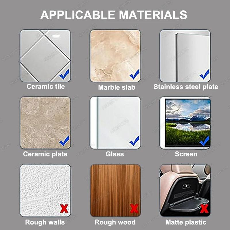 5-1er-Pack starker Griffhalter, selbstklebender Silikon-Saugnapf, Halterung für Telefonhüllen, rutschfest, freihändig, klebrig, Handy-Griffständer