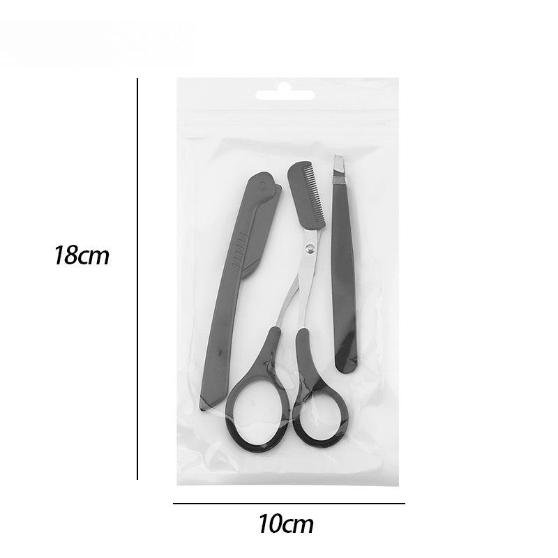 

Eyebrow Trimmer Tool 3-piece Set with Comb Eyebrow Trimmer Macro Eyebrow Trimmer Plucking Eyebrow Tweezers Eyebrow Clip
