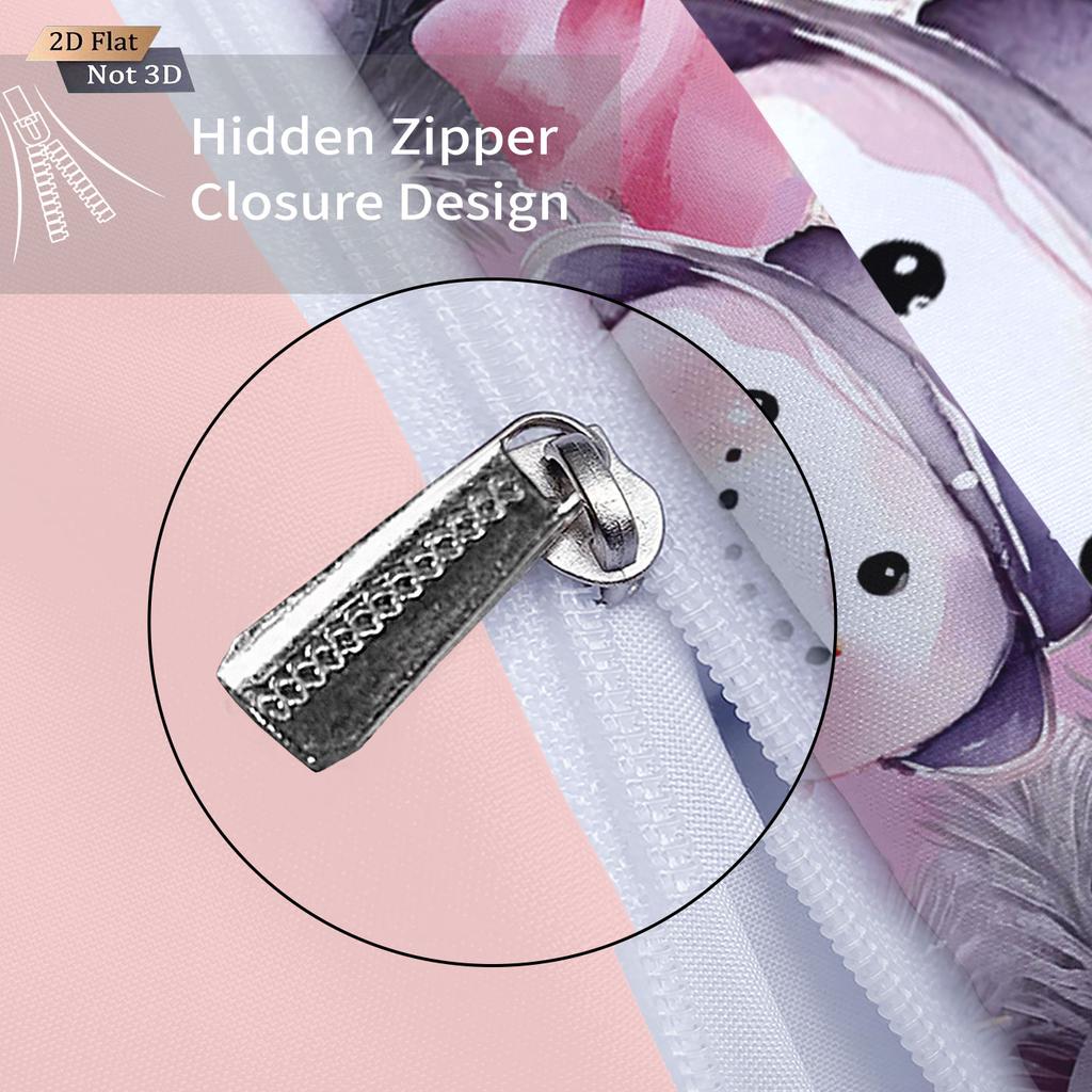 3Pcs Cute Cartoon Snowman Printed Coreless Down Duvet Cover Set Multi Size Bedroom Bedding Holiday Decoration Machine Washable