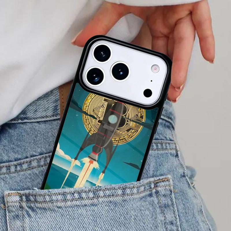 

BTC Bitcoin Phone Case for iPhone 16e 15 14 13 12 17 Pro Max Plus Air 17pro Cover Coque iPhone 12 Pro