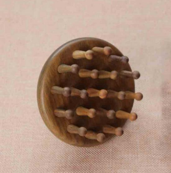 Horn 28-Pin Massage Comb for Meridian Therapy & Shampoo