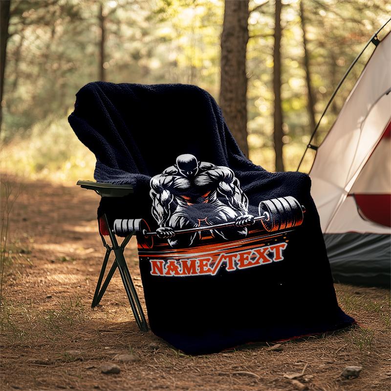 1PC Custom Name Strength outdooor Flannel blankets Throw Blanket All-Season Throw Gift Bedspread for Couch, Bed, Camping Holiday Birthda