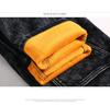 Men's Slim Fit Velvet-Enhanced Jeans - Boys' Autumn/Winter Casual Korean Style, Thickened and Trendy for Students.