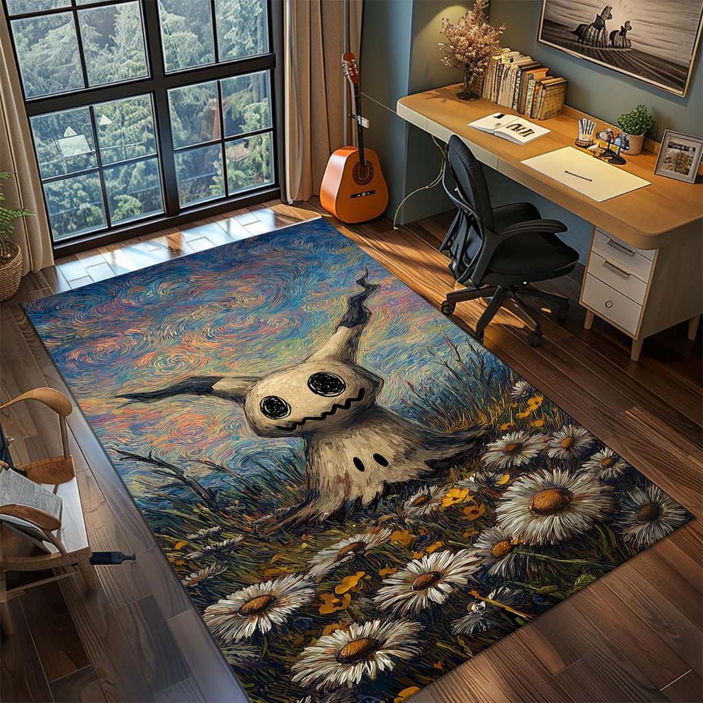Pokemon Anime Rug Carpet Large Area Rug Non Slip Washable Floor Mat Gamer Room Bedroom Home Decor
