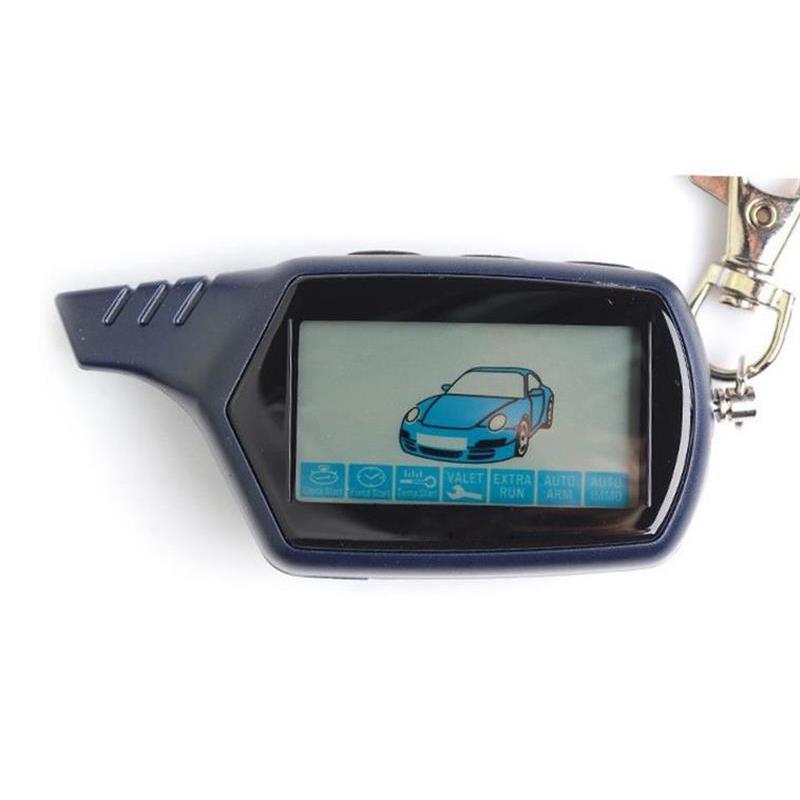 B9 Keychain for Russian Engine Start Keychain Lcd Remote Control Key Two Way Car Alarm System Security Alert StarLine B9