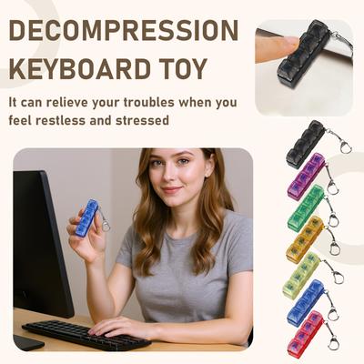 Mechanische Tastatur Leuchtender Transparenter Schaft Dekompressionsspielzeug, Kristall-Tastenkappe Hohes Dekompressionsspielzeug Schultaschenanhänger