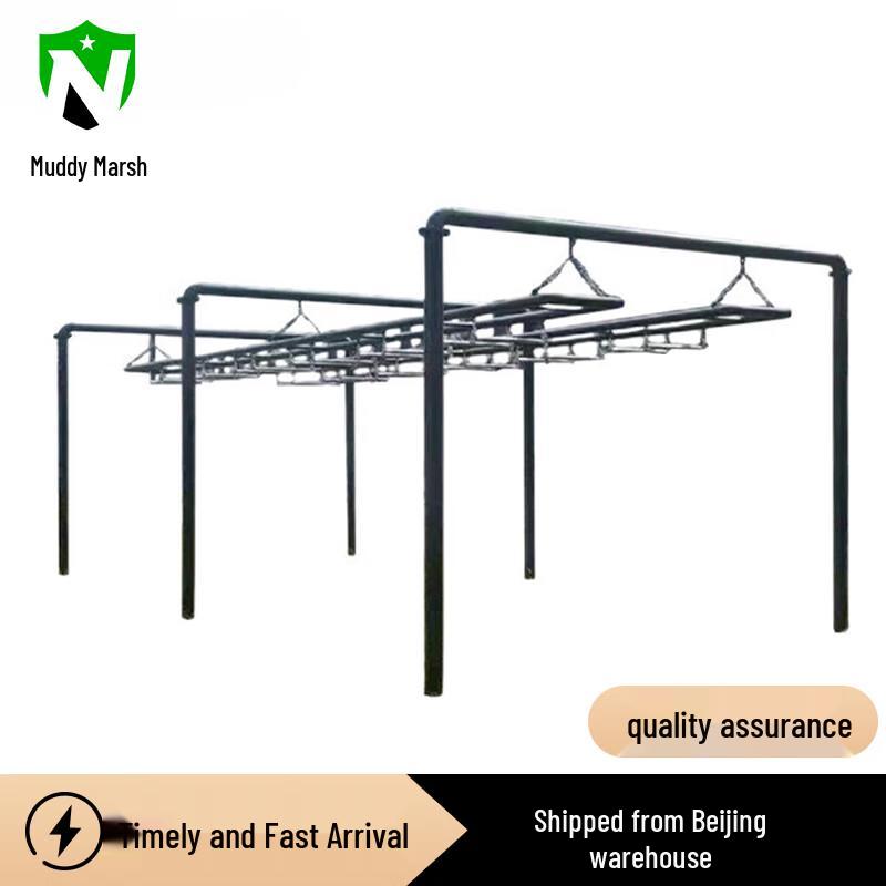 Military Style Swinging Mud Obstacle Ladder