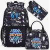 67 Six Seven Print 3Pcs/set Camouflage Backpack With Lunch Bag Steal A BrainRot Boy Student Teens Rucksack Girl Casual SchoolBag
