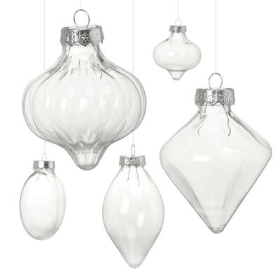 Mehrförmige leere Kugelanhänger aus Kunststoff, transparenter Behälter für die Mikro-Landschaftsgestaltung, Weihnachtsbaumschmuck, Zubehör
