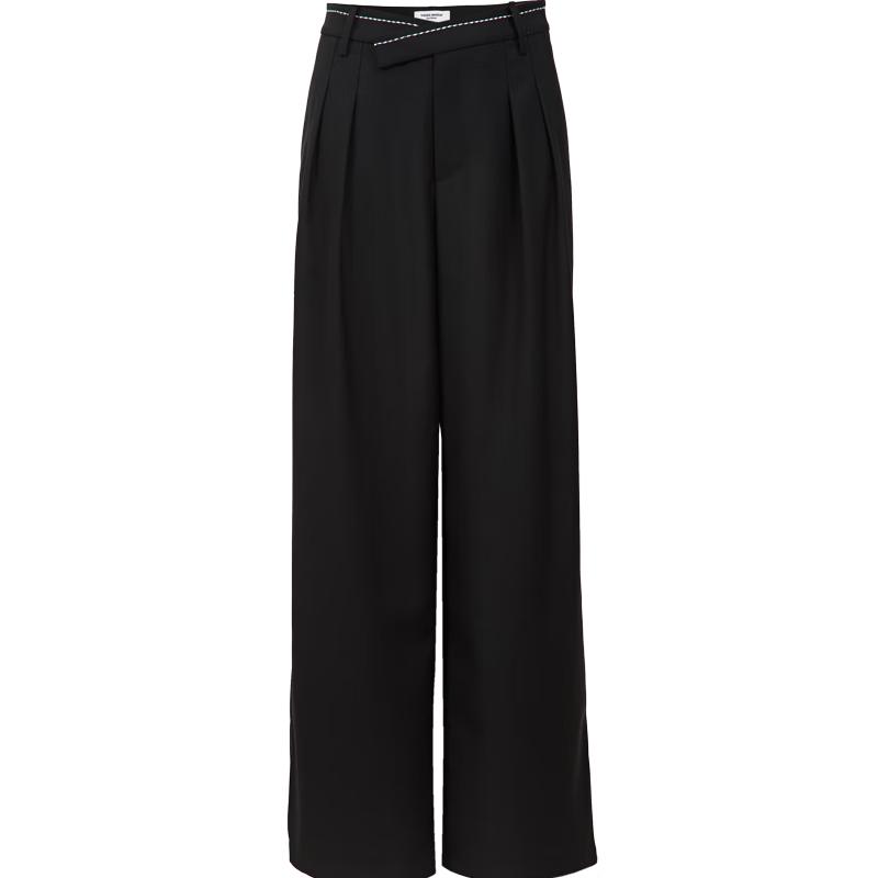 

VEROMODA Women s Pleated Wide-Leg Casual Pants L