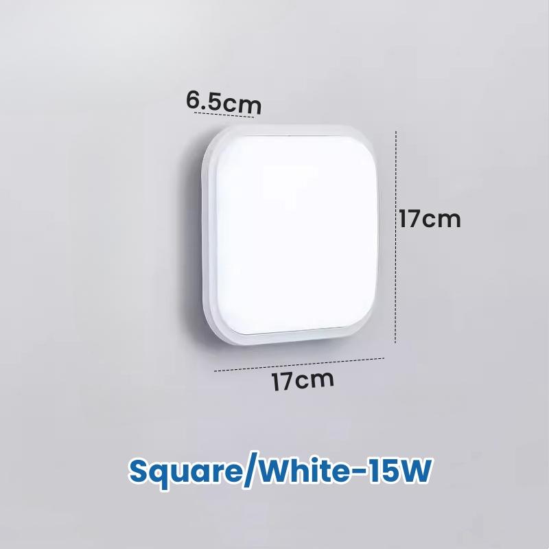 Oval/Square Moistureproof LED Wall Lamp 15W/20W Surface Mounted Bathroom Sconce Waterproof Balcony Garden Outdoor Ceiling Lights