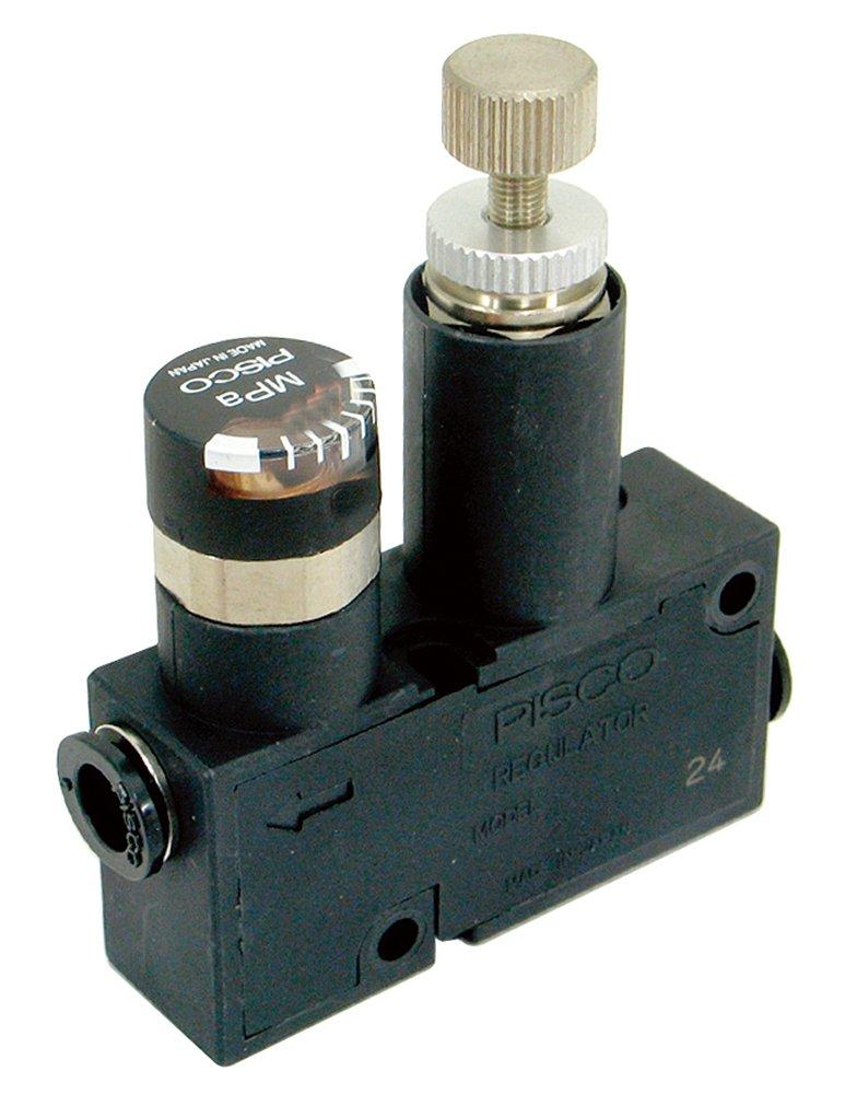 Niigata Seiki BeHAUS Regulator with Gauge, Tube Outer Diameter: 6mm, RVUM6-6