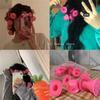 Pink Soft Silicone Magic Hair Care Rollers Set No Heat Hair Curler DIY Curling Styling Tool for Beautiful Curls - 10/20/30/50/10