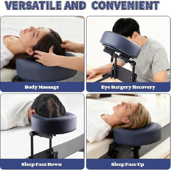 Massage Kopfstütz-Set Kopfstütze und Gesichtsstütze Verstellbare Kopfstütze Gesichtskissen Stütze für Massageliege Salon SPA