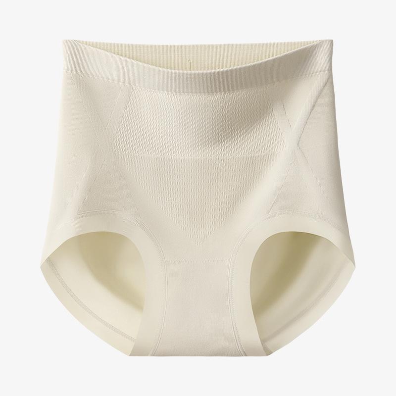 Women's Spring and Autumn Abdominal Lift Hip Antibacterial Not Roll Edge Shape Shaped High Waist Triangle Briefs