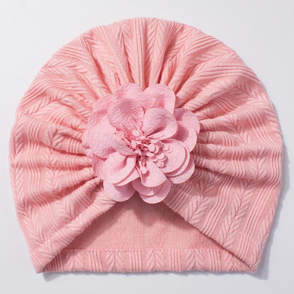 Cute Flower Baby Girls Turban Hat Spring Autumn Newborn Infant Beanie Cap Soft Elastic Toddler Headwraps