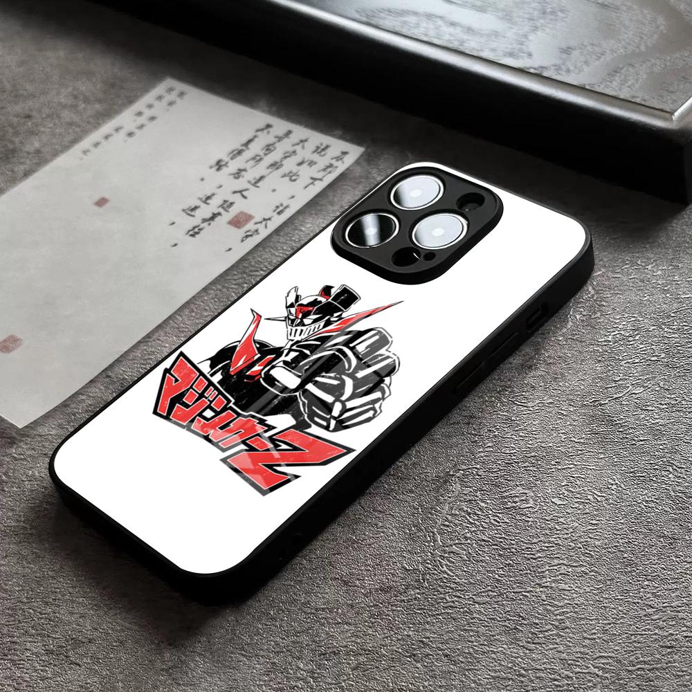 UFO Robot Goldorak Phone Case For IPhone 16 Pro Max 15 Plus 14 Pro 12 11 13 Mini X XR XS Max 8 7 Plus SE Glass Cover