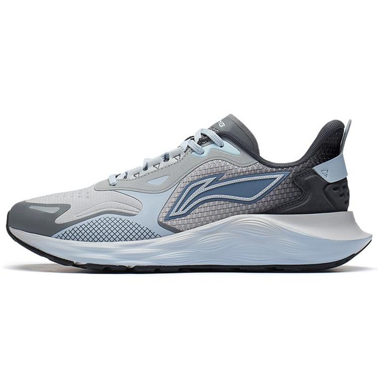 

LiNing Yufeng Cushioning, Slip Resistant, And Abrasion Resistant Low Top Running Shoes Men s Gray Black