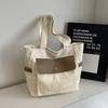 Large capacity retro shoulder bag women's strip velvet messenger bag female student simple literary corduroy bag women's tote bag