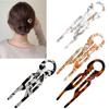 U-Shaped French Hair Pins Acetate Hair Sticks Elegant Hair Bun  For Woman Girl Hair Accessories