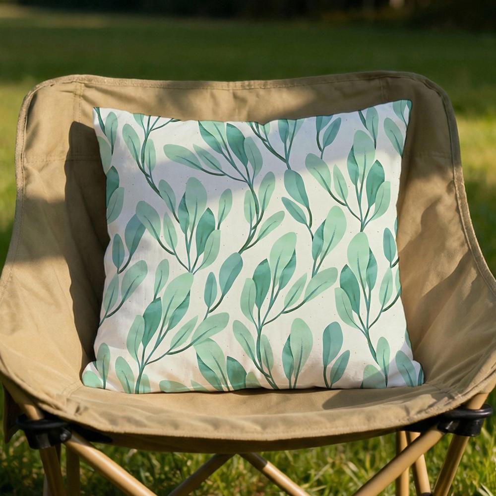 Lush Leaves Cushion Cover Soft Reversible  Durable Pillow Cover  MultiScene Use for Home  Car Daily Comfort