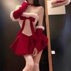 Christmas Wear Female Bunny Uniform Suit Red Tube Top New Year's Eve Robe Temperament Atmosphere Sexy Dress