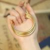 Gold-Plated Traditional Lotus Bangle for Women - High-End Simulated Gold Bracelet, Ideal for Weddings