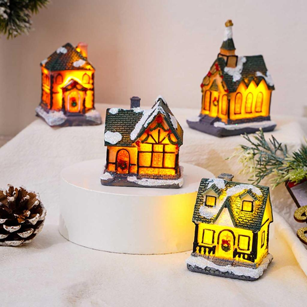 Iikuru Christmas Decorations, Indoor Decor, Accessories, Lights, Ornaments, and Figurines Set (ya195)