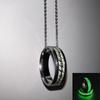 Lord of the one Rings thick chain advanced pearl chain movie with the same necklace ring hip-hop 3D carving inside and outside.
