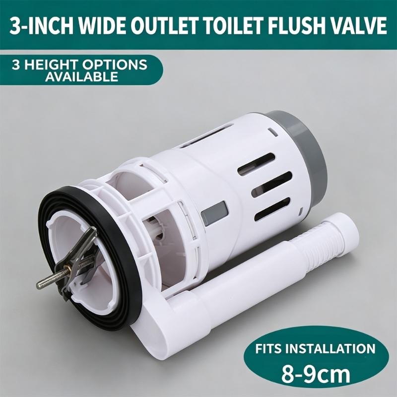 Large Outlet Toilet Tank Drain Assembly Replacement with Extension Tube, Seal Washer and Hardware for Home Repair