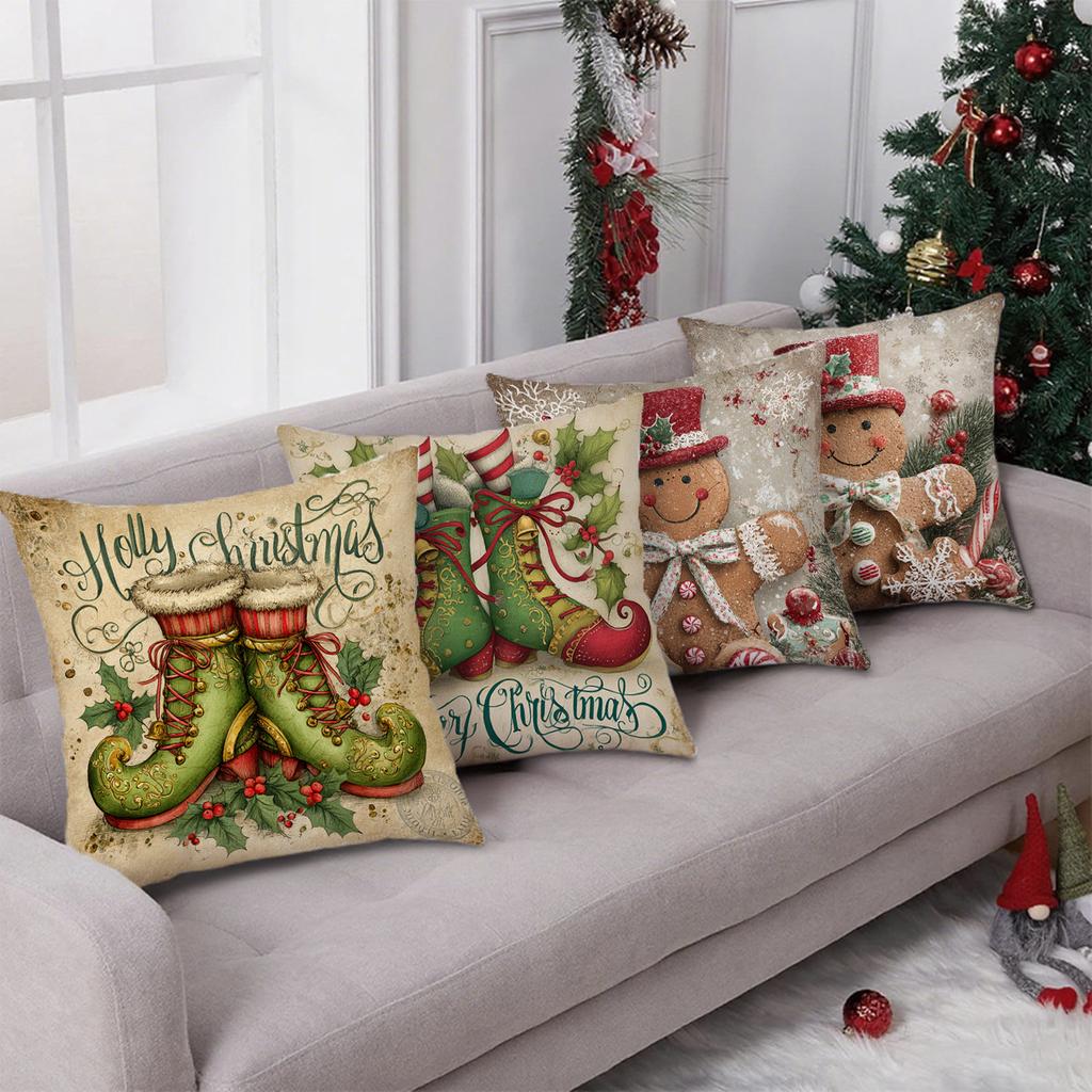 Christmas-Themed Pillowcasessuitable For Sofa Car Bedroom Decorative Cushion Cover Pillow Cover