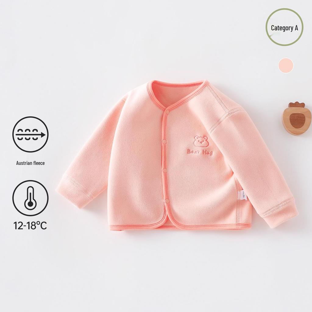 26 Spring New Fleece Kids' Jacket: A-Class Warm Cardigan for Small & Medium Boys and Girls for Autumn & Winter