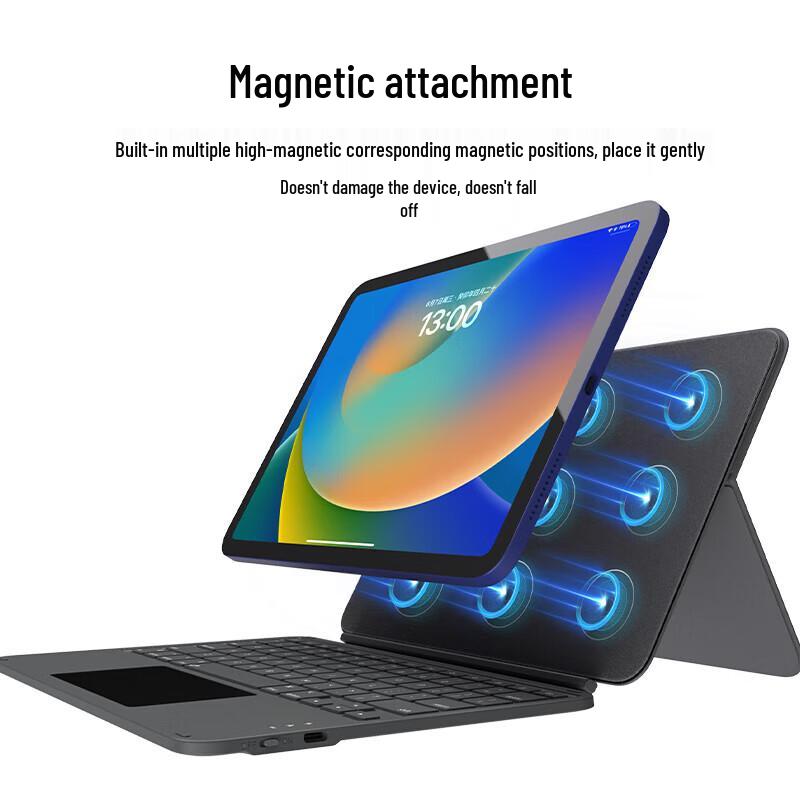 Asdun iPad 10 (2022) 10.9-inch Magnetic Bluetooth Keyboard Case with Trackpad