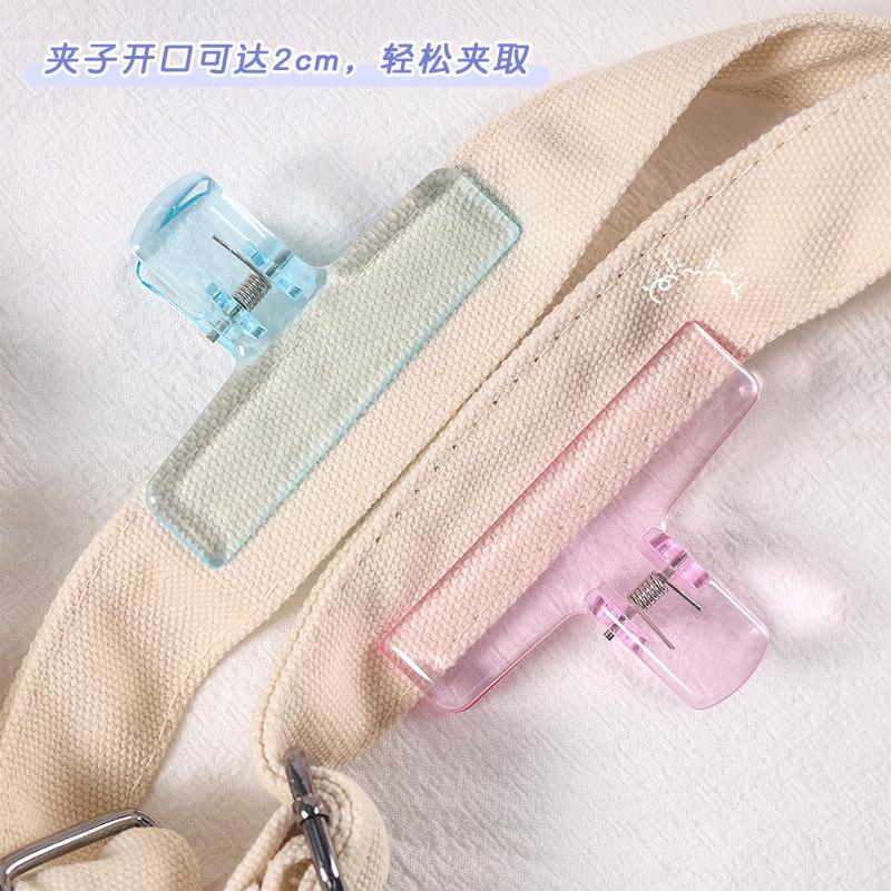 1pc Creative Simple Transparent Acrylic Clip Office Supplies Bill Folder Learn Stationery Long Tail Pocket Folder