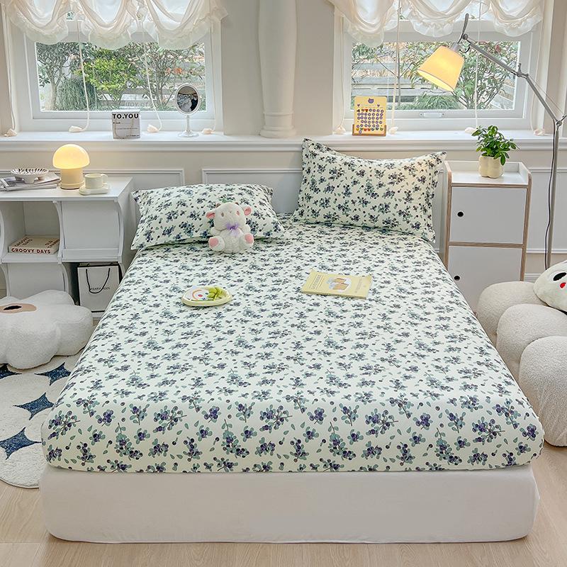 Premium Aloe Cotton Fitted Sheet & Waterproof Pillowcase Set - Skin-Friendly & Comfortable