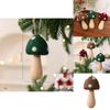 Christmas Mushroom Santa Claus Plush Felt Tree Ornament For Holiday Decor
