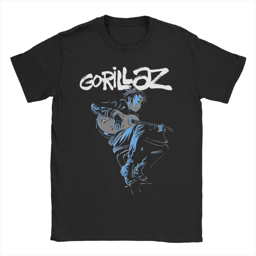 Punk Music Band Gorillazed T Shirt for Men Women Pure Cotton Vintage T-Shirt Round Neck Tee Shirt Short Sleeve Clothes