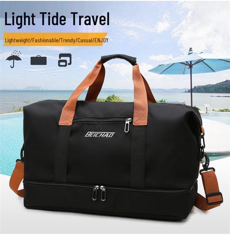 Women's Lightweight Water-Resistant Travel Bag with Wet/Dry Separation