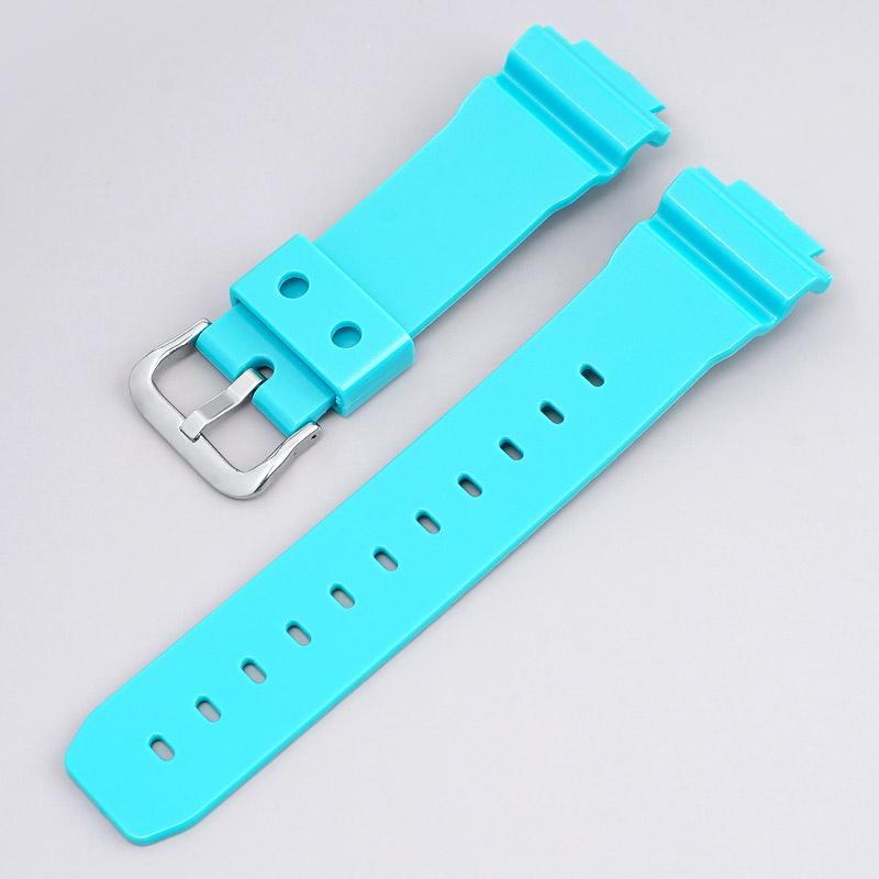 Pryžový sportovní řemínek pro Casio G-SHOCK DW-5600 GA-2100 GW-M5610 DW-6900 16mm Perleťový TPU Muži Ženy Náhradní náramek Řemínek na hodinky