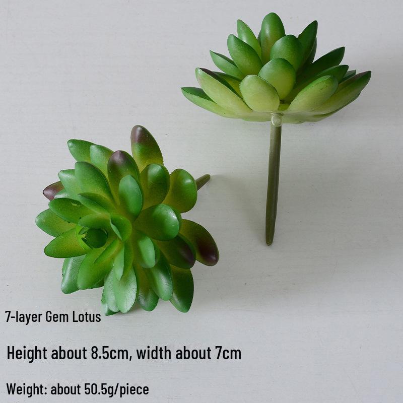 Mini Flocking Artificial Succulent Bonsai for DIY Wall Decor