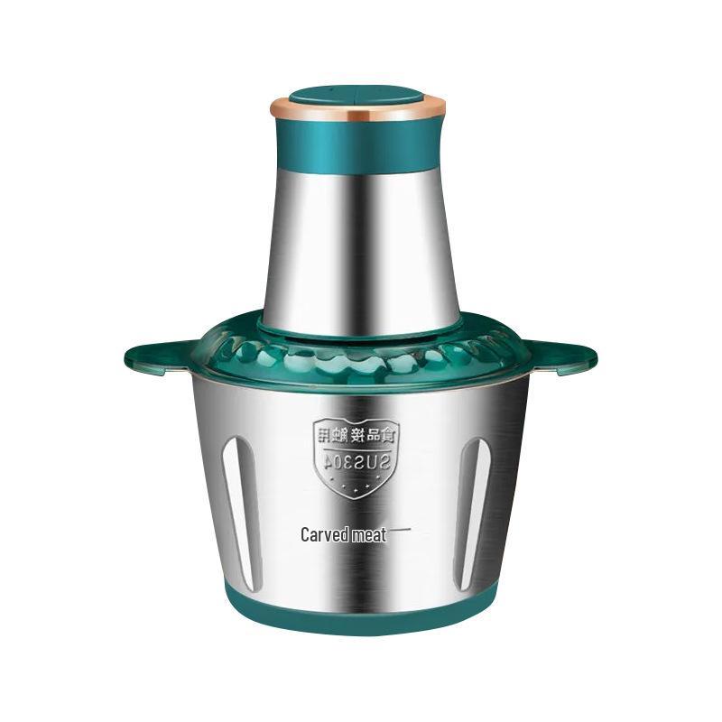 Compact Electric Meat Grinder: Stainless Steel, Large Capacity, Multifunctional for Meat, Garlic, and Food Processing.