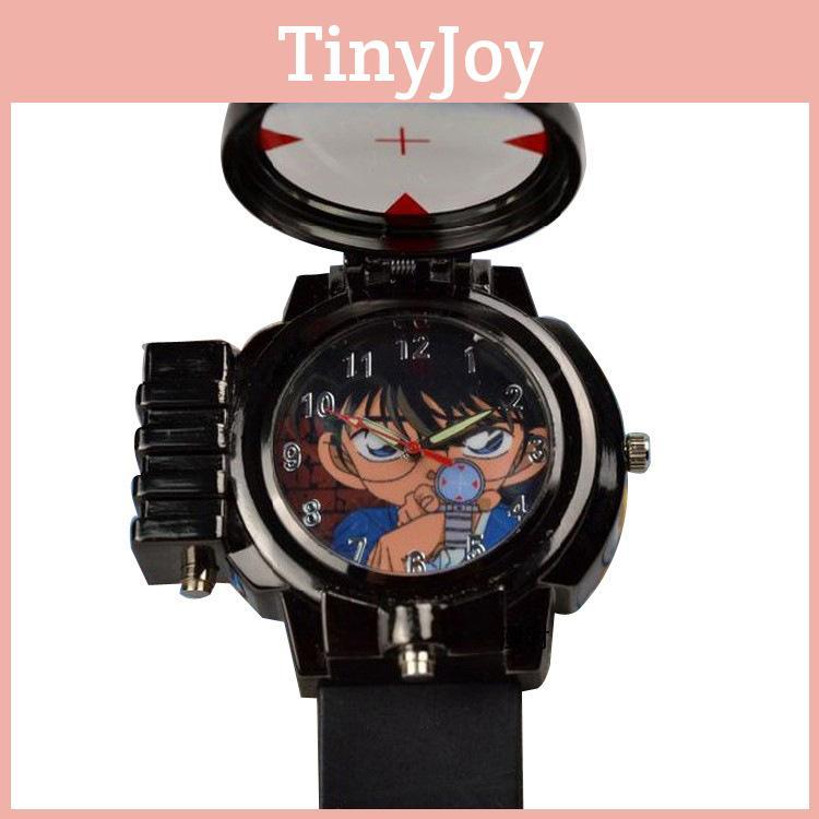 שעון קריקטורה בלש לילדים עם מנגנון קוורץ ורצועת פלסטיק לילדים