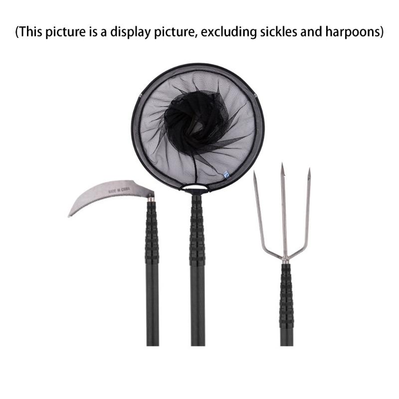 Kohlefaser-Fischkescherstange Angelgriffstangen Lange Fischernetze Teleskopgriff Klappstangen Langlebig