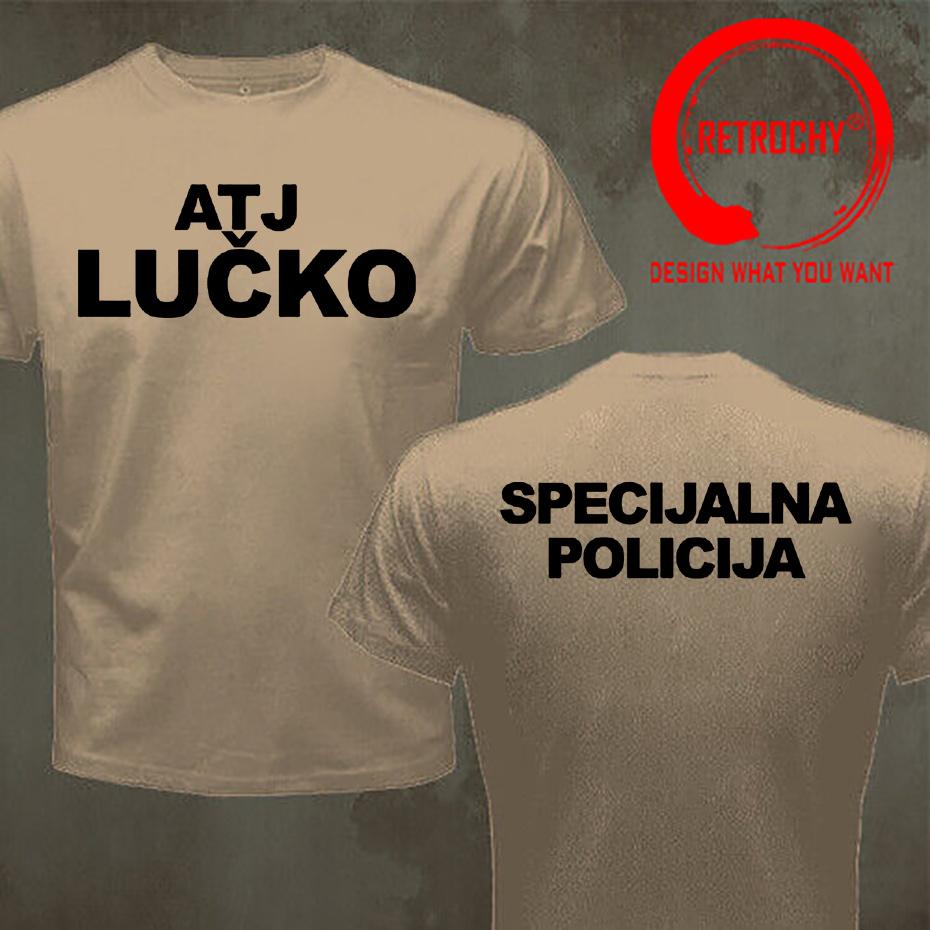 ATJ LUCKO Kroatische Spezialeinheit zur Terrorismusbekämpfung T-Shirt Unisex T-Shirt Unisex Kurzarm Oberteile T-Shirt Sommer Baumwoll-T-Shirt