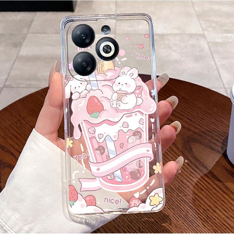 For Tecno Spark 20 KJ5 KJ5n 20C BG7n Back Cover for Tecno Spark 20C Case Clear Luxury Cute Love Rabbit Funny Silicone Phone Case