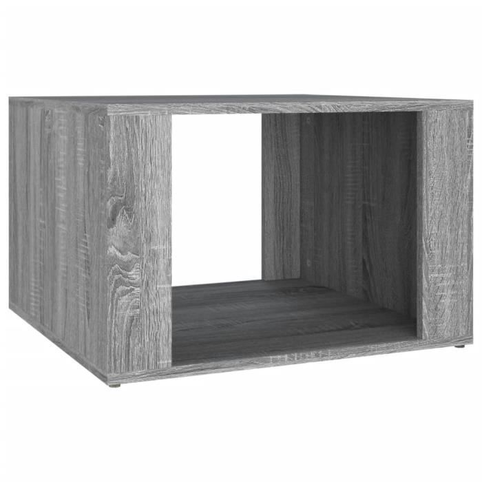 816558 vidaXL Bedside Table Sonoma Grey 57x55x36 Cm Engineered Wood
