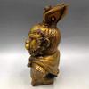 China Hand Carved Bronze Folk Sun Wu Kong Monkey King Head Bust Sculpture Statue Modelled After an Antique