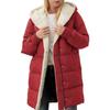 Solid Color Hooded Cotton Jacket, Long Sleeve Double-sided Fleece Slim Fit Elegant Cardigan Coat for Women, Europe America Style MG953